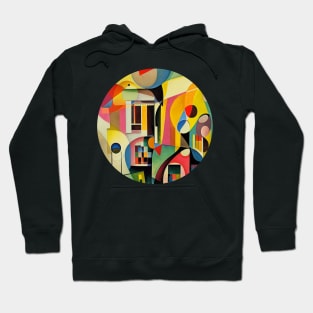 Multicolored geometric designs, colorful Abstract painting Hoodie